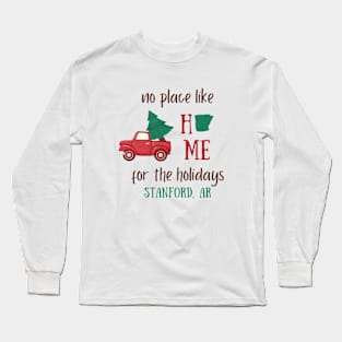 Stanford, Arkansas Home for the Holidays Christmas Long Sleeve T-Shirt